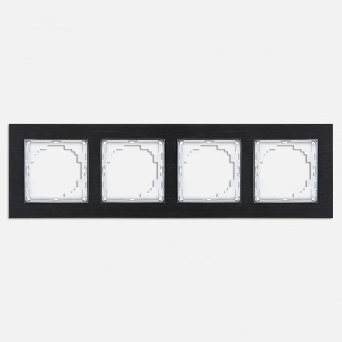 Nilson Siyah Alüminyum 4lü Çerçeve