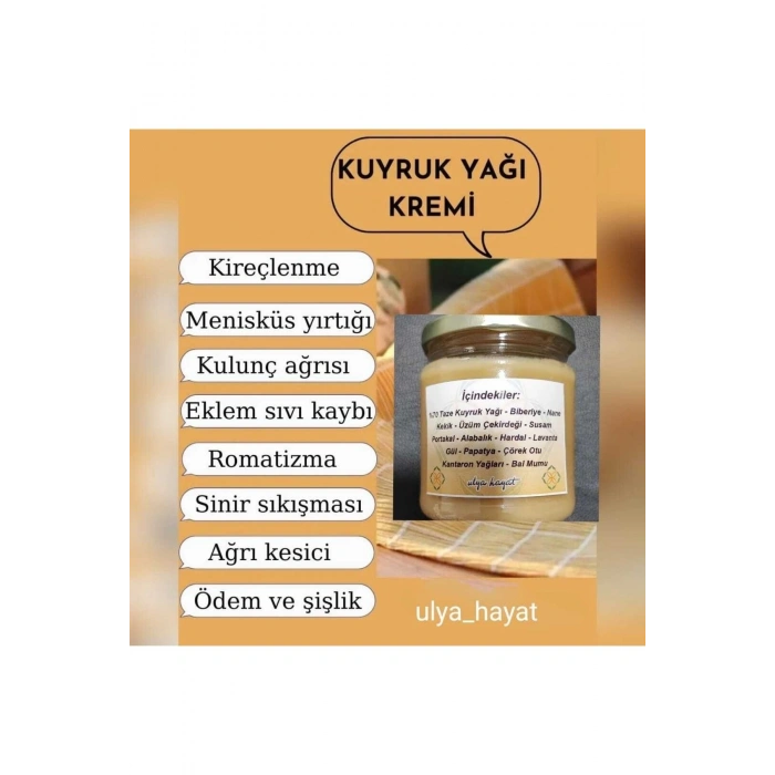 Doğal Kolajen 212 ml Ev Yapım Kuyruk Yağı Kremi Ibni Sina