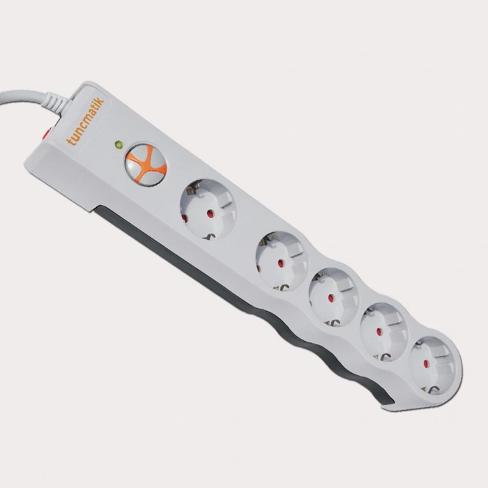 Tunçmatik Powersurge TSK6134 5li 1050 Joule 1,5 Metre Enerji Koruma Prizi Beyaz