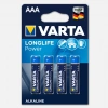 Varta Longlife Power 4 AAA Alkalin Pil