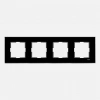 Viko Novella Cam Düz Siyah Dörtlü Çerçeve