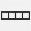 Nilson Siyah Alüminyum 4lü Çerçeve