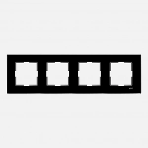 Viko Novella Cam Düz Siyah Dörtlü Çerçeve