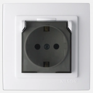 Nilson Ekotouran Beyaz Kapaklı Topraklı Priz