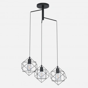 Eglo Streiton Modern 3lü E27 Duy Çelik Yuvarlak Avize