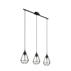 Eglo Tarbes Çelik Üçgen 3lü Modern Sarkıt Siyah