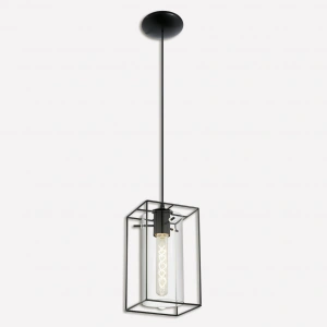 Eglo Loncino Çelik Yuvarlak Tekli Modern Sarkıt Siyah