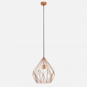 Eglo Vintage Çelik E27 Duy Üçgen Tekli Vintage Sarkıt Bakır