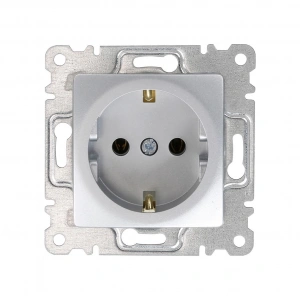 Makel Lıl Nat K Topraklı Priz Gümüş