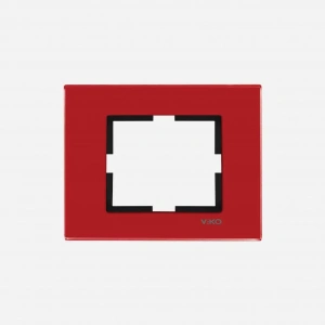 Viko Novella Cam Düz Bordo Üçlü Çerçeve VK