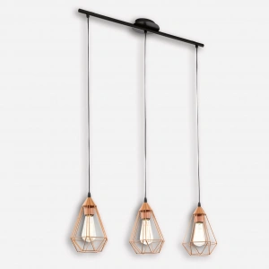 Eglo Vintage Serisi Tarbes Metal Üçgen 3lü Vintage Sarkıt