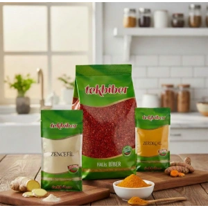 Tekbiber Şifa Üçlüsü Baharat Seti (Zencefil + Zerdeçal + Halis Biber) 500 Gr
