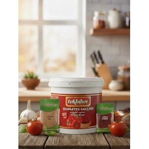 Tekbiber Profesyonel Mutfak Seti - (500 Gr Catering Biber + 500 Gr Sarımsak Tozu + 5 Kg Domates Salçası)
