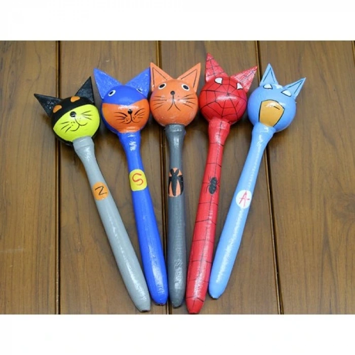 Ahşap 5li Marakas Seti Model 2