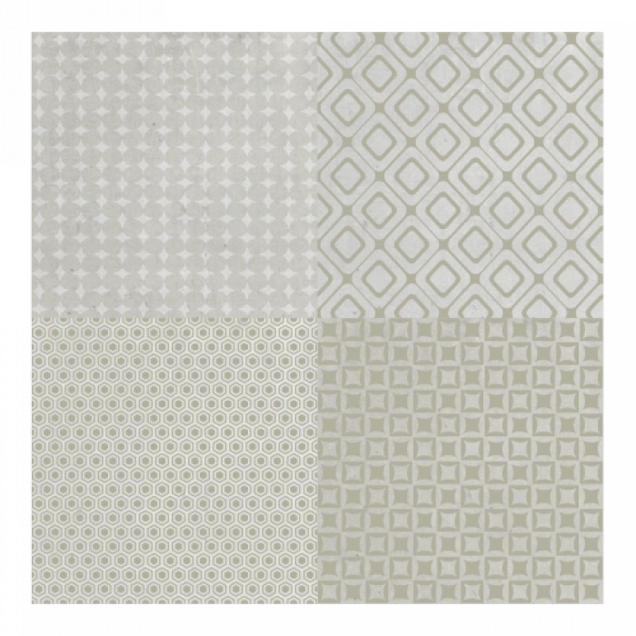 DecoHandy 30x30 cm Kendinden Yapışkanlı  Pvc Karo Mutfak Arası 4 Lü Karışık model  0,36m2