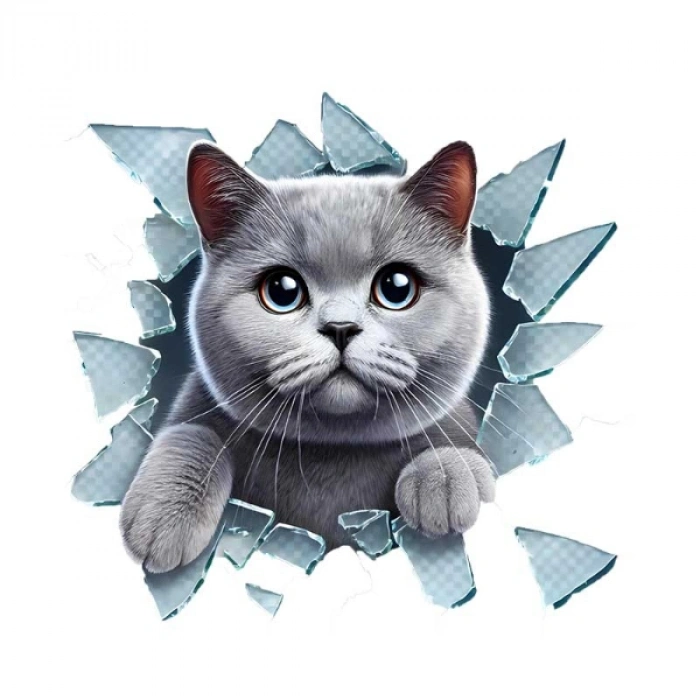 Fulcar Kedi Tasarımlı Araç Stickerı