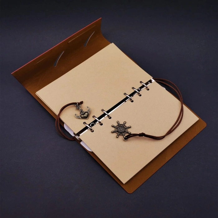 Gri Defter Ve Beyaz Kalem Kutulu Set