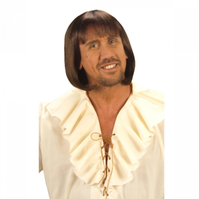 Kahve Renk Erkekler İçin Kısa Ortaçağ Peruğu