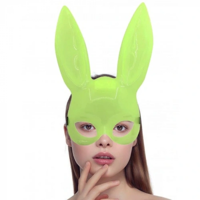 Karanlıkta Yanan Glow Floresan Tavşan Maskesi