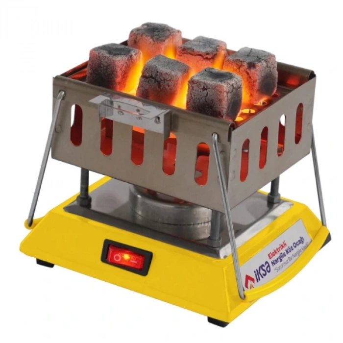 Kare Krom Elektrikli Nargile Köz Ocağı