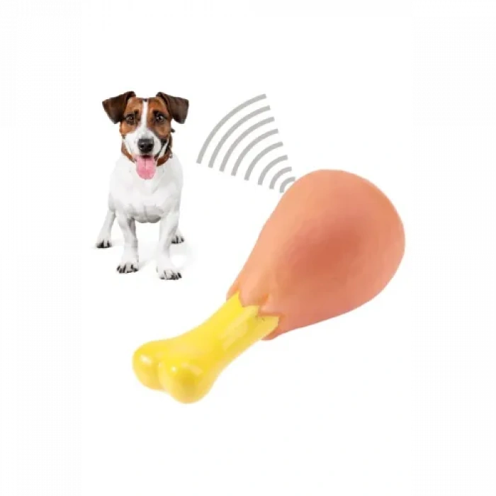 Köpekler İçin Sesli Oyuncak Tavuk Butu