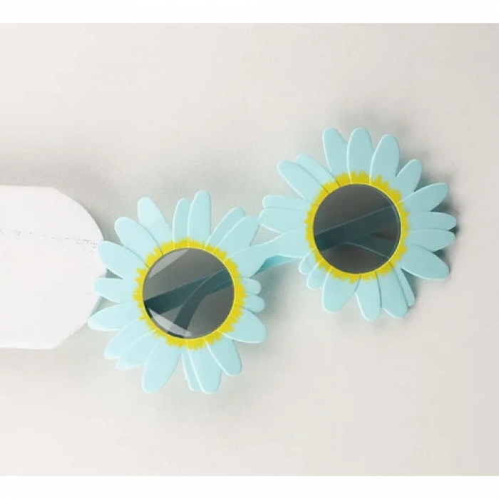 Mavi Renk Papatya Şekilli Parti Gözlüğü
