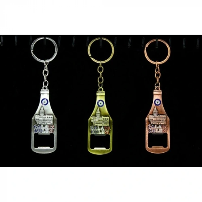 Metal Galata Kulesi Anahtarlık Ve Açacak Model 1