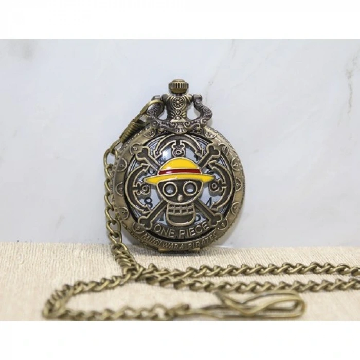 One Piece Tasarımlı Köstekli Saat