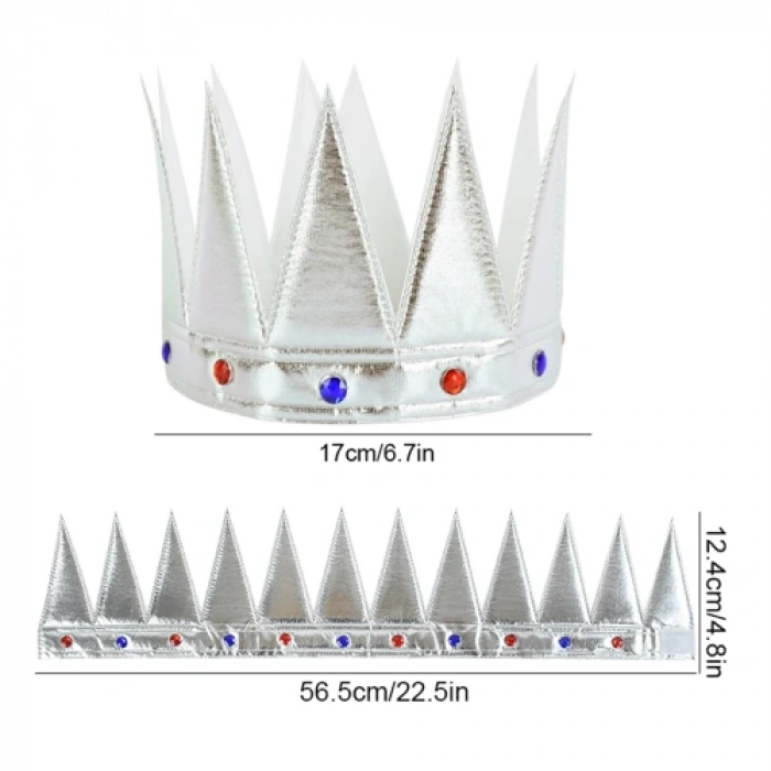 Yumuşak Gümüş Kral Tacı 55 cm