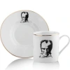 Atatürk Tasarımlı Porselen 2li Kahve Seti