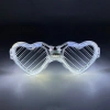 Beyaz LED Işıklı Kalp Gözlük – 3 Modlu