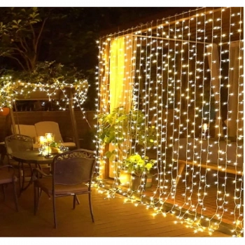 2x2 Metre Perde Led Sarı Işık