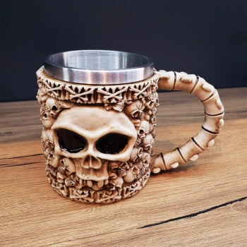 3D Tasarımlı İskelet Kupa Bardak