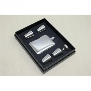 4 Shot Bardaklı Matara Seti Çelik