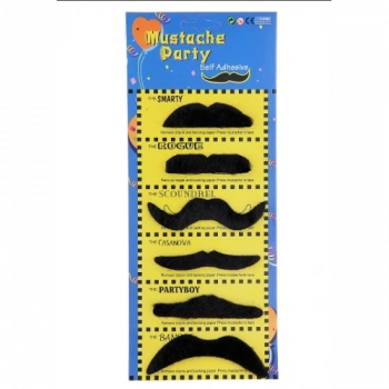 Karnaval Kostüm Partisi Bıyığı 6 Model 6 Adet
