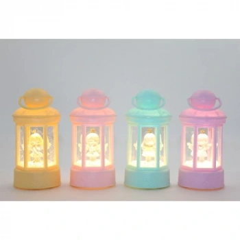 Melek Figürlü Işıklı Kar Küresi