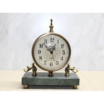 Mermer Tabanlı Masaüstü Saat