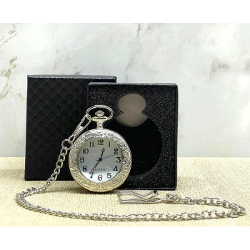 Özel Kutulu Gümüş Köstekli Saat