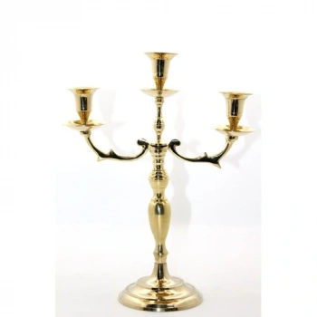 Pirinç 3lü Şamdan Model 2