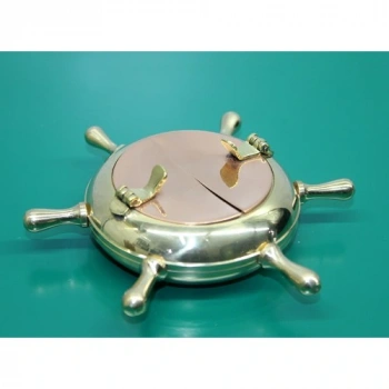 Pirinç Dümenli Kapaklı Küllük