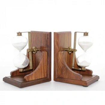 Pirinç Kitap Tutacağı Kum Saati