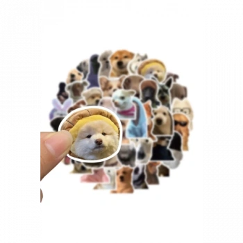 Sevimli Köpek Çıkartmaları Laptop Notebook Tablet Sticker Seti