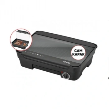 Sinbo Elektrikli Izgara Cam Kapaklı