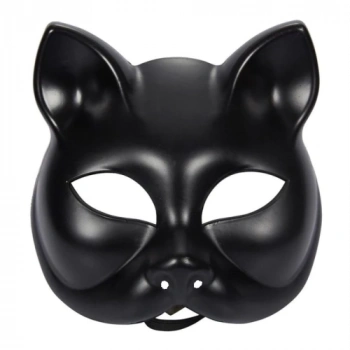 Siyah Renk Lüks Kedi Maskesi