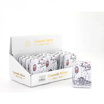 Taşlı İstanbul Tasarımı El Aynası Kalın Model 10