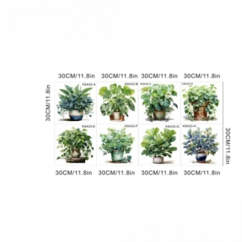 Tropikal Bitkiler Duvar Stickerı Model A