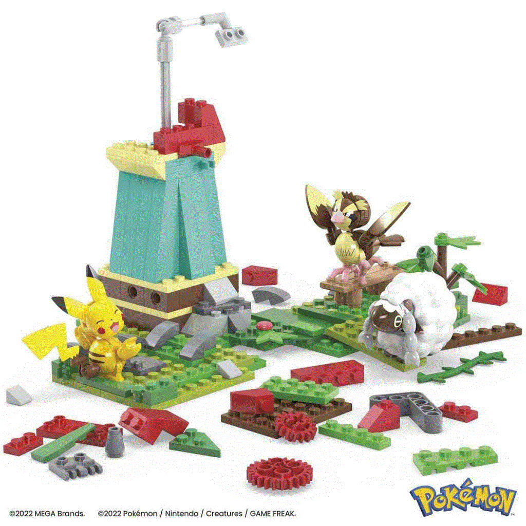 ® HKT21 MEGA™ Pokémon™ Countryside Windmill - Yel Değirmeni Kasabası Seti 240 parça +7 yaş
