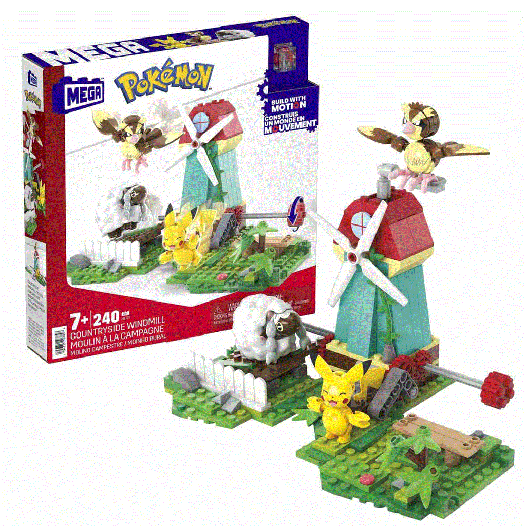 ® HKT21 MEGA™ Pokémon™ Countryside Windmill - Yel Değirmeni Kasabası Seti 240 parça +7 yaş