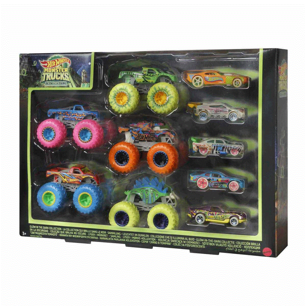 ÇOK SATAN BFS  HCB57 Monster Trucks Karanlıkta Parlayan Araçlar, Hot Wheels Monster Trucks - Mattel