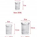 12li Barok Yuvarlak 3 Boy Kavanoz Seti & Saklama Kabı & Erzak Kabı  (4*1000 ML, 4*500 ML,4*250 ML)